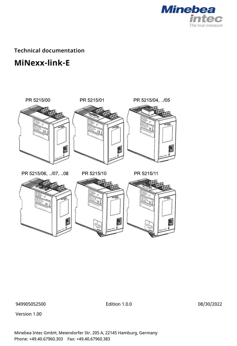 Minebea Intec MiNexx-link-E PR 5215/00 Technical documentation Minebea Intec MiNexx-link-E PR 5215/00 Technical documentation