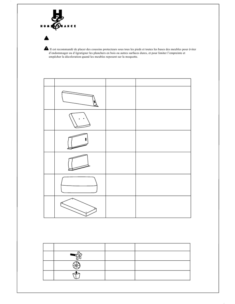 Homelegance 9899GY/SN-1 Assembly instructions