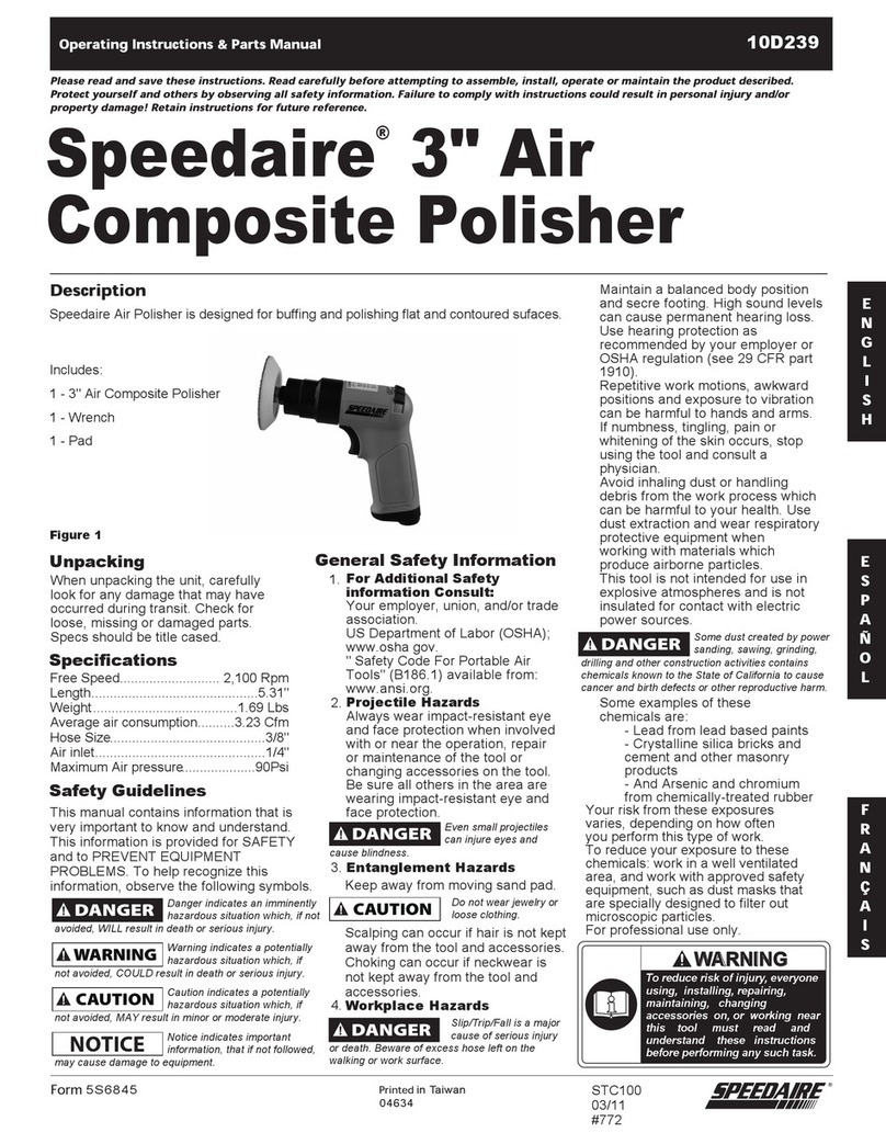 Speedaire 10D239 Operating instructions & parts manual