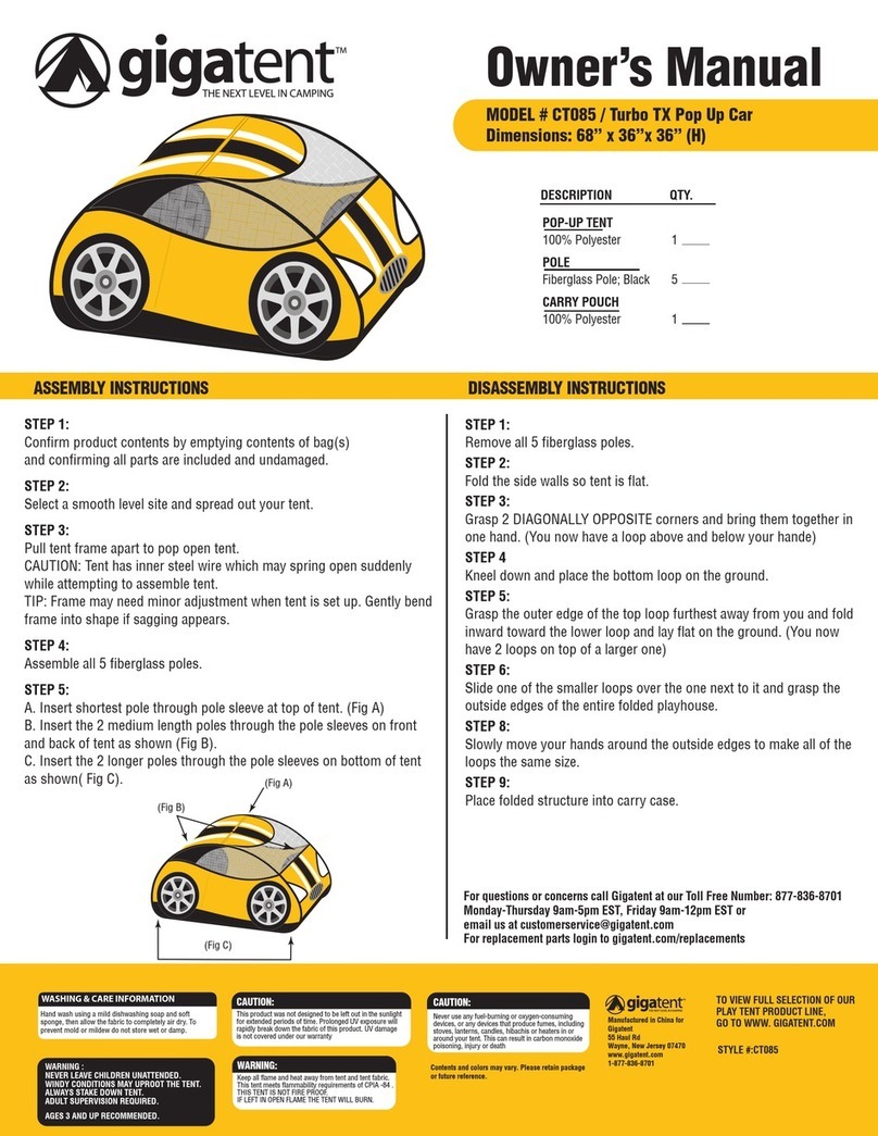 GigaTent CT085 owner's manual