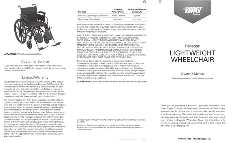 Direct Supply Panacea User manual