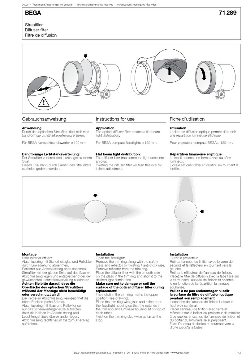 BEGA 71 289 Instructions for use