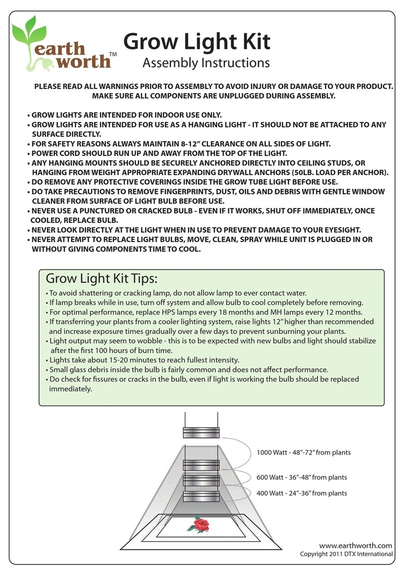 earth worth Grow Light Kit Assembly instructions