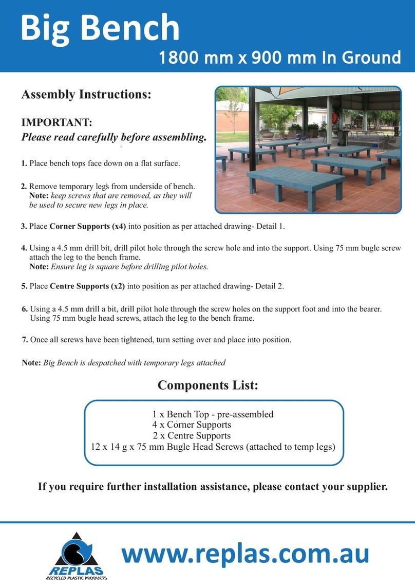 Replas Big Bench User manual Replas Big Bench User manual