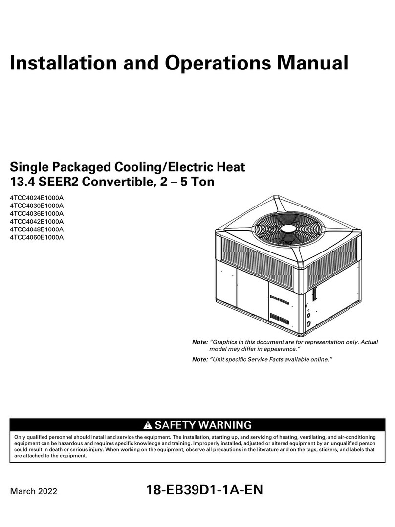 Trane Technologies 4TCC4024E1000A Installation and operation manual