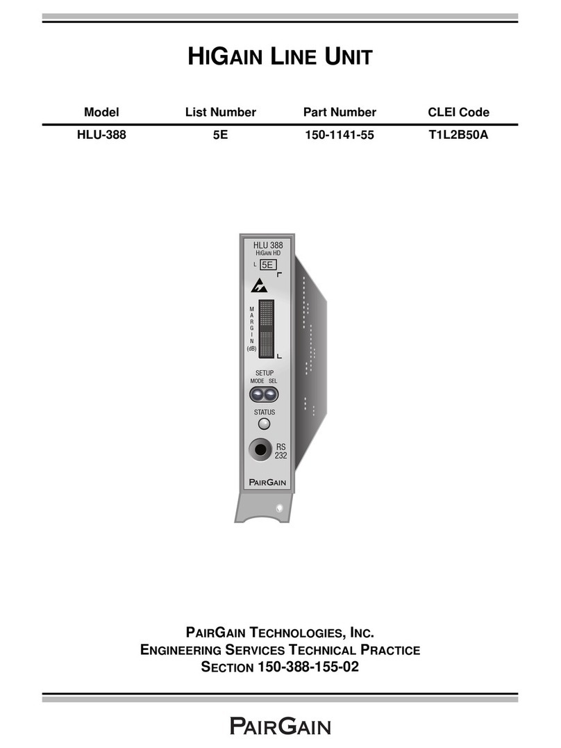 PairGain HiGain HLU-338 manual