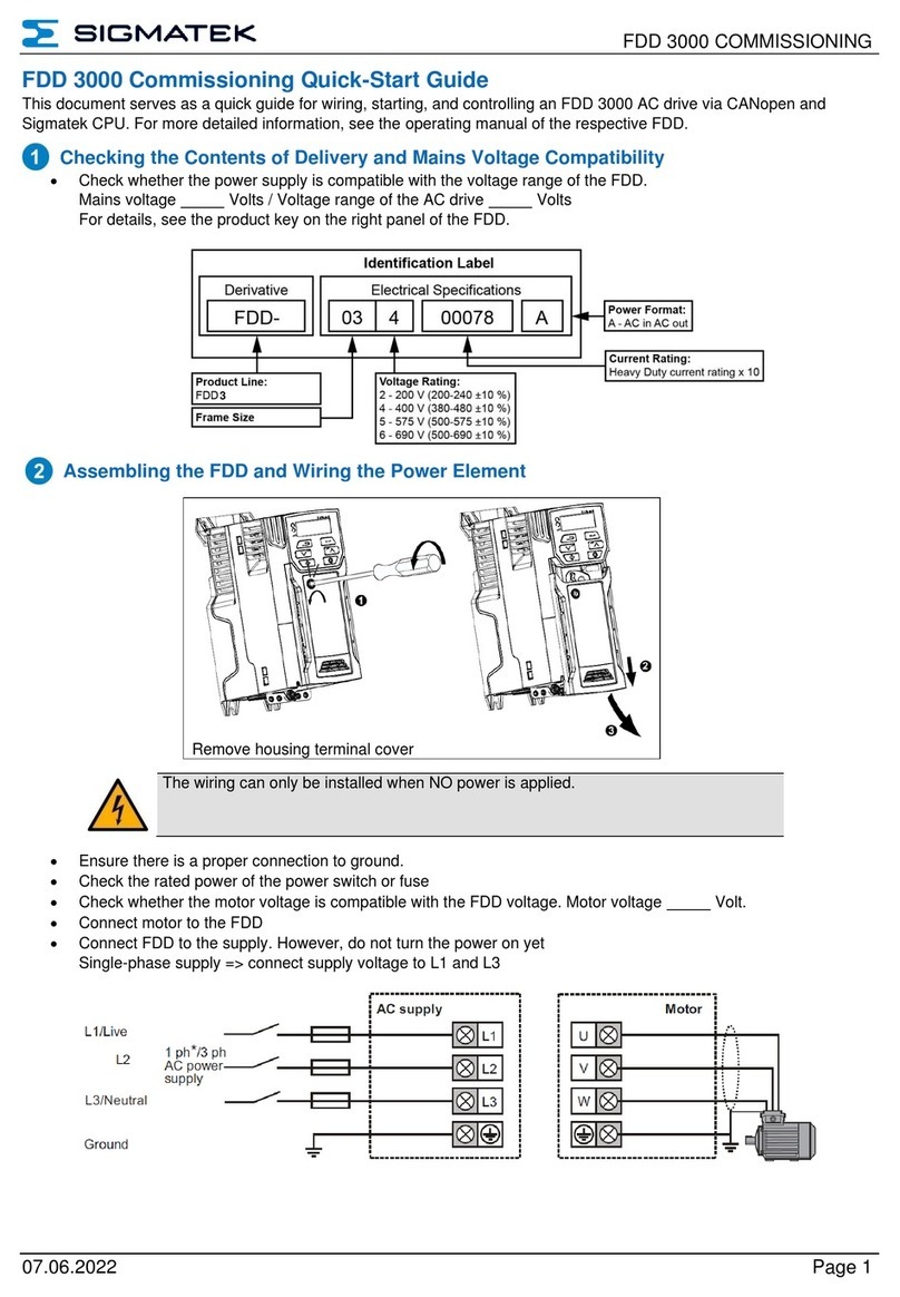 SIGMA TEK FDD 3000 quick start guide