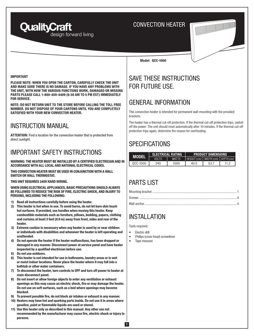 Quality Craft QCC-1000 instruction manual