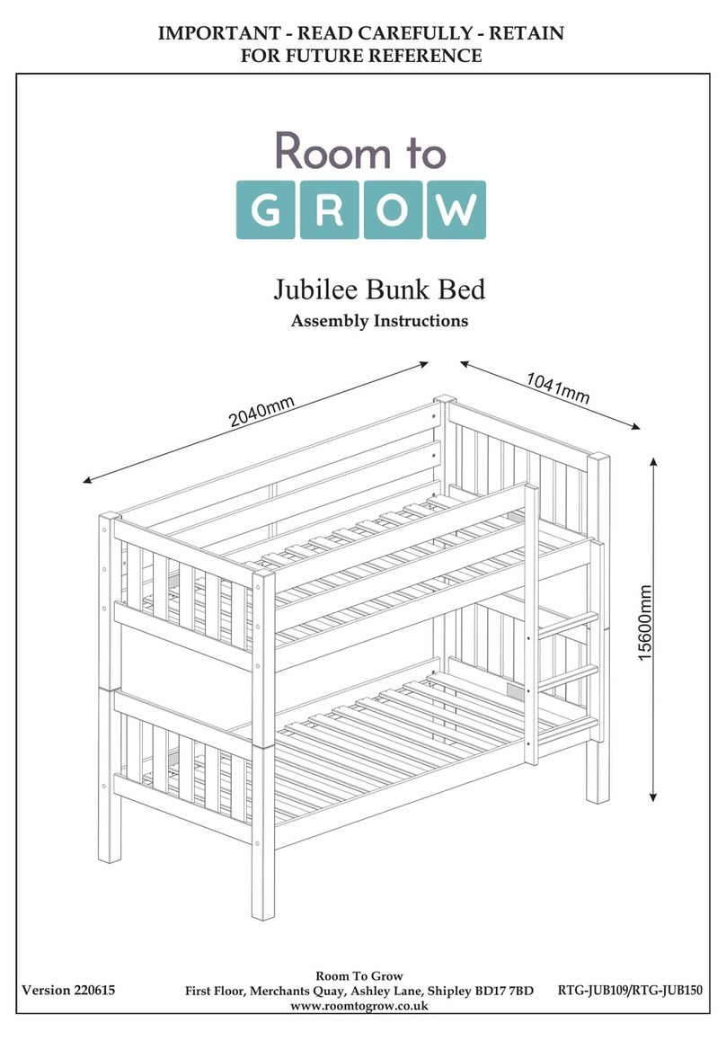 Room to Grow Jubilee RTG-JUB109 Assembly instructions Room to Grow Jubilee RTG-JUB109 Assembly instructions