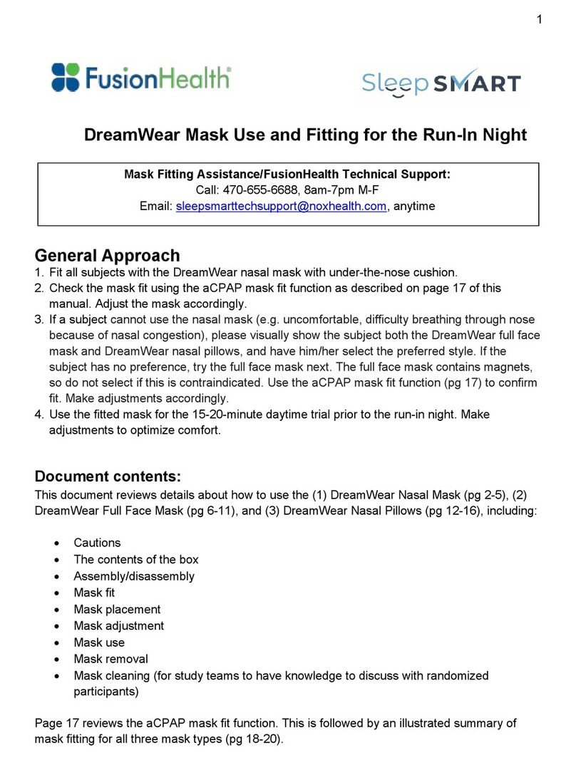 FusionHealth SleepSMART DreamWear Instructions for use  and fitting