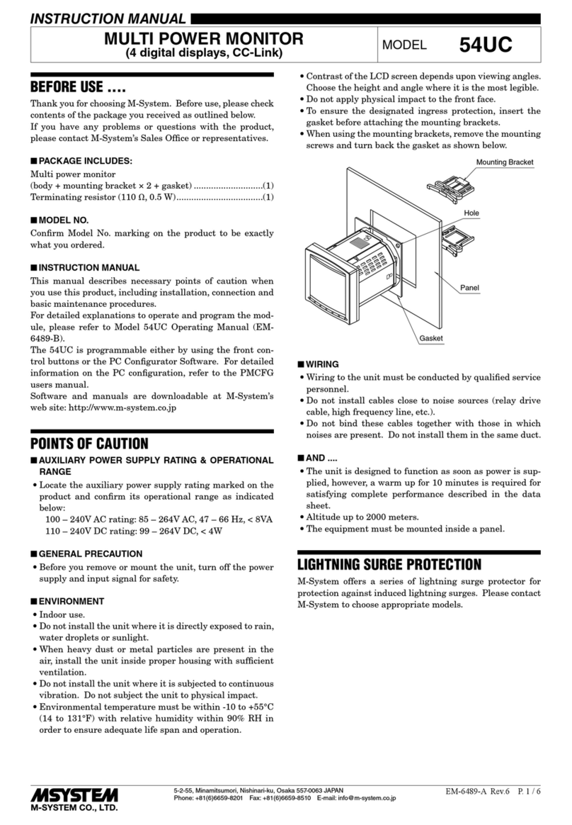 M-system 54UC User manual