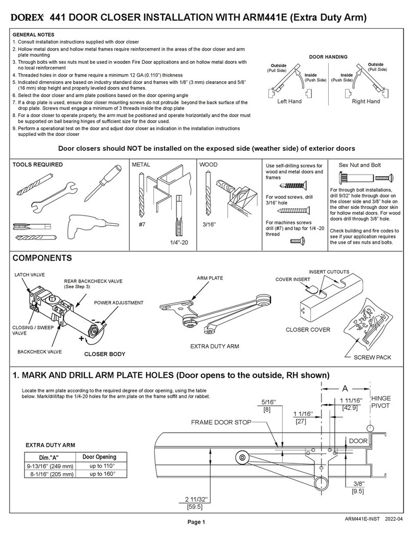 Dorex 441 User manual