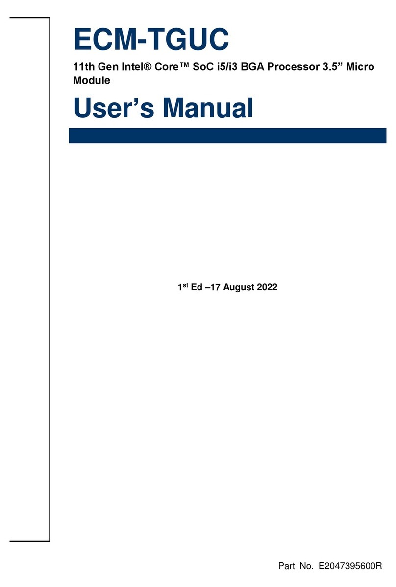 Avalue Technology ECM-TGUC user manual Avalue Technology ECM-TGUC user manual