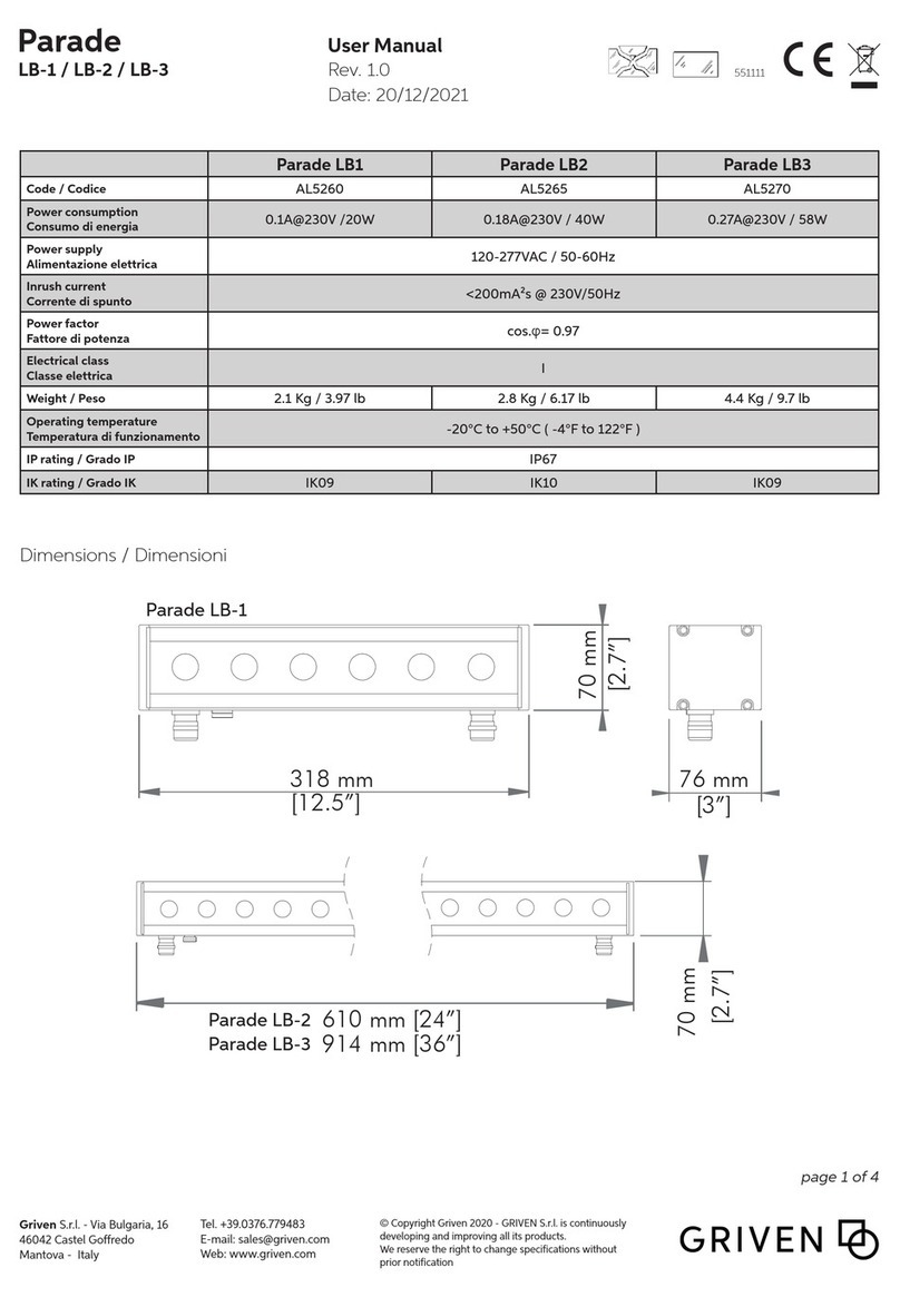 Griven Parade LB1 user manual