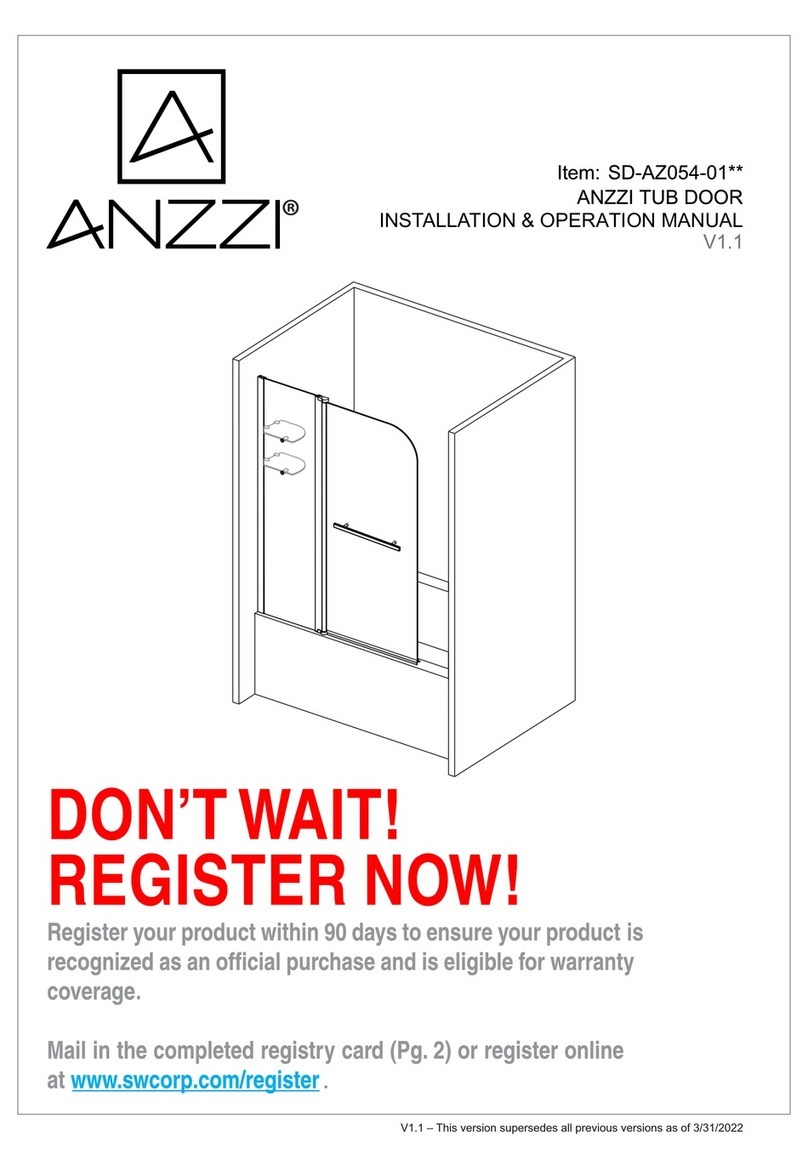 Anzzi SD-AZ054-01 Series User manual