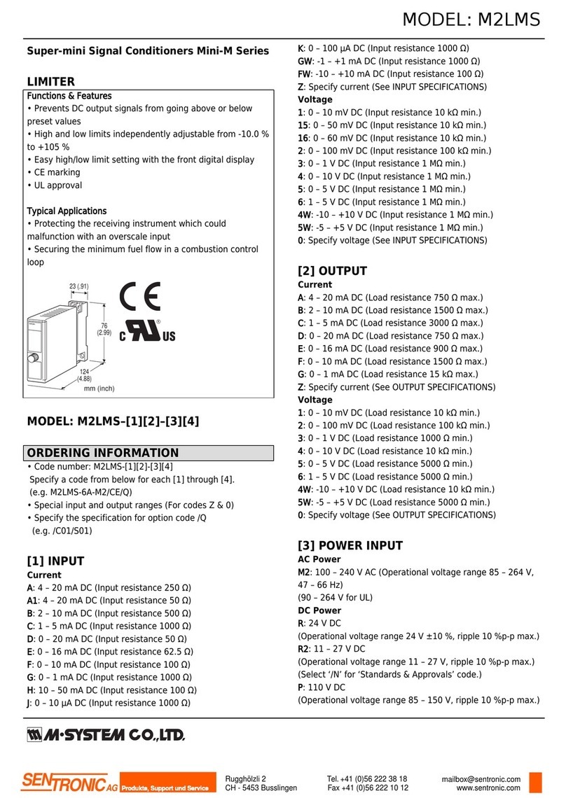 M-system Mini-M Series User manual