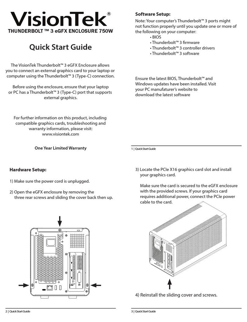 VisionTek Thunderbolt 3 eGFX quick start guide