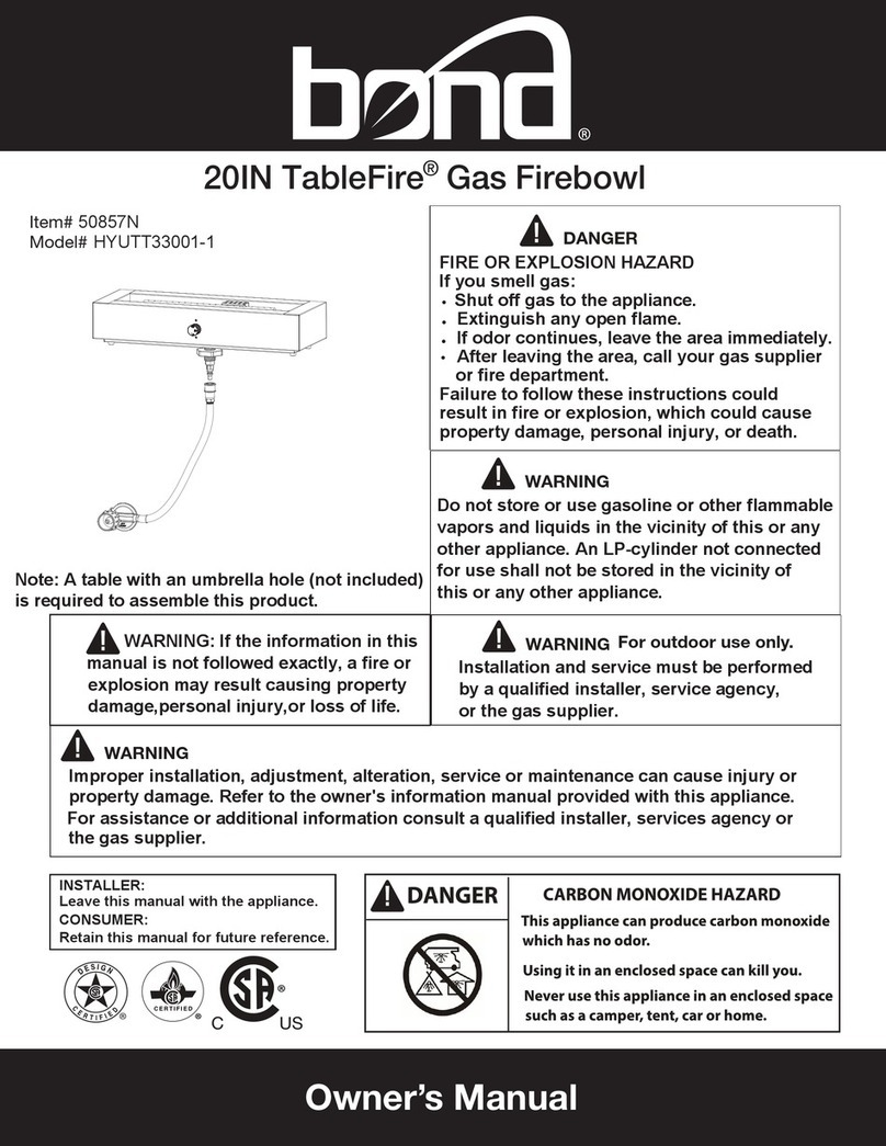 Bond 50857N owner's manual Bond 50857N owner's manual