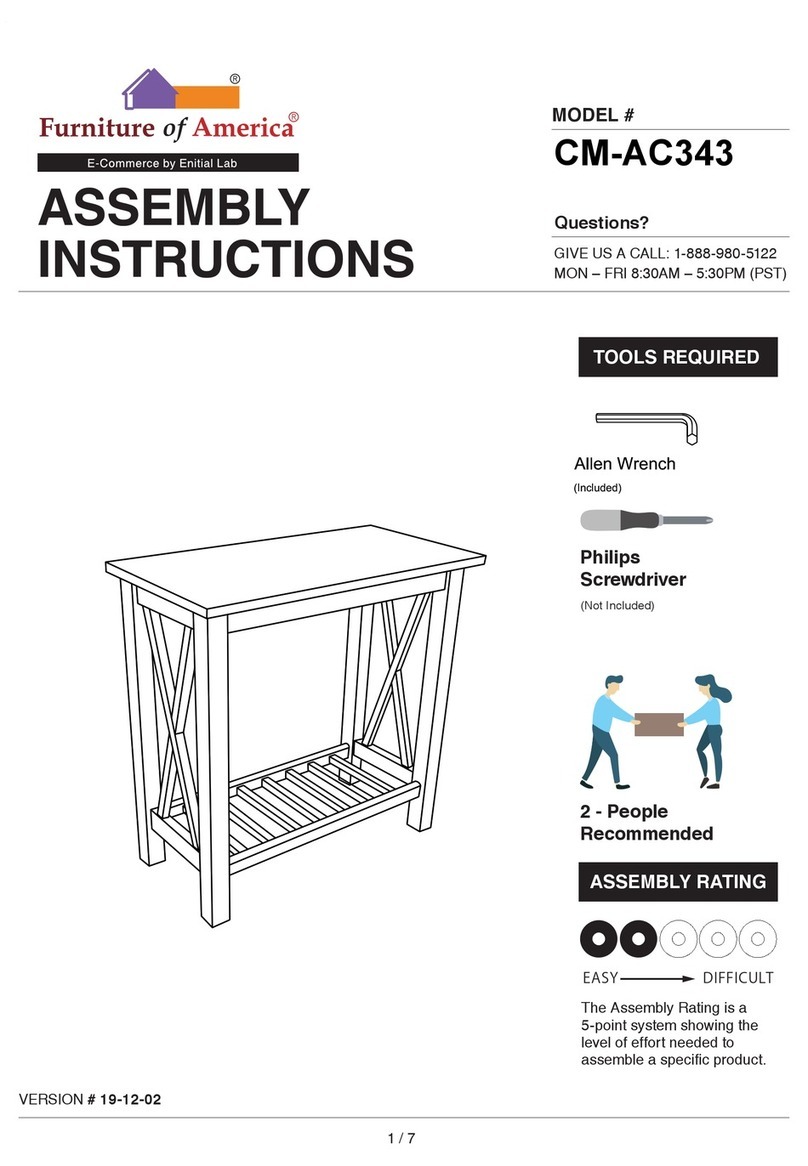 Furniture of America CM-AC343 Assembly instructions