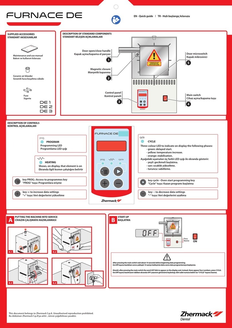 Zhermack FURNACE DE quick guide