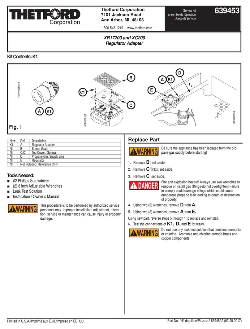 Thetford XR17200 quick start guide