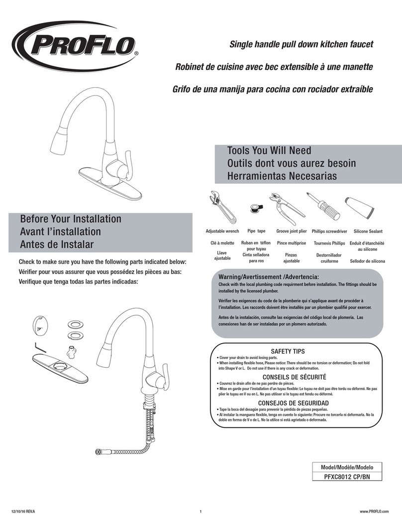 ProFlo PFXC8012 CP User manual