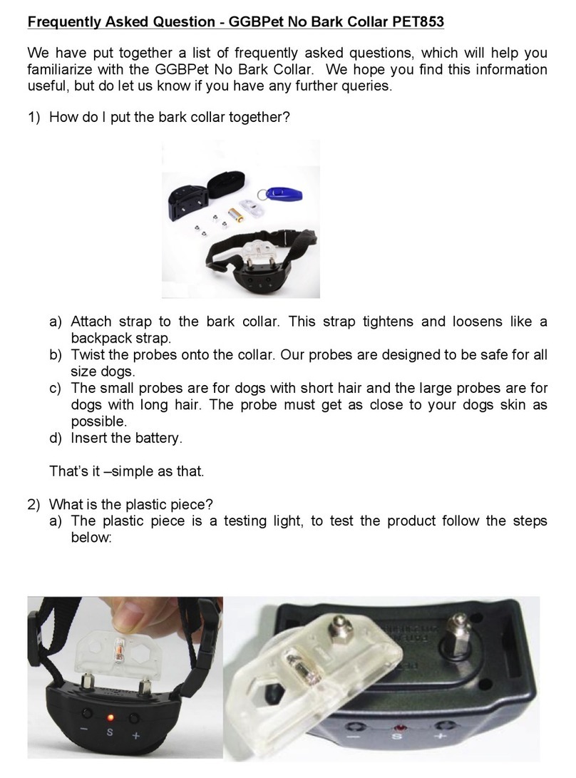 Petrainer GGBPet No Bark Collar PET853 Frequently asked questions