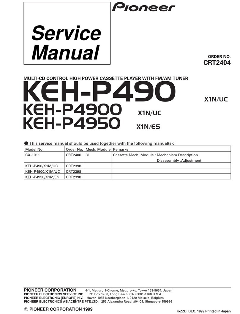 Pioneer KEH-P490 Service manual