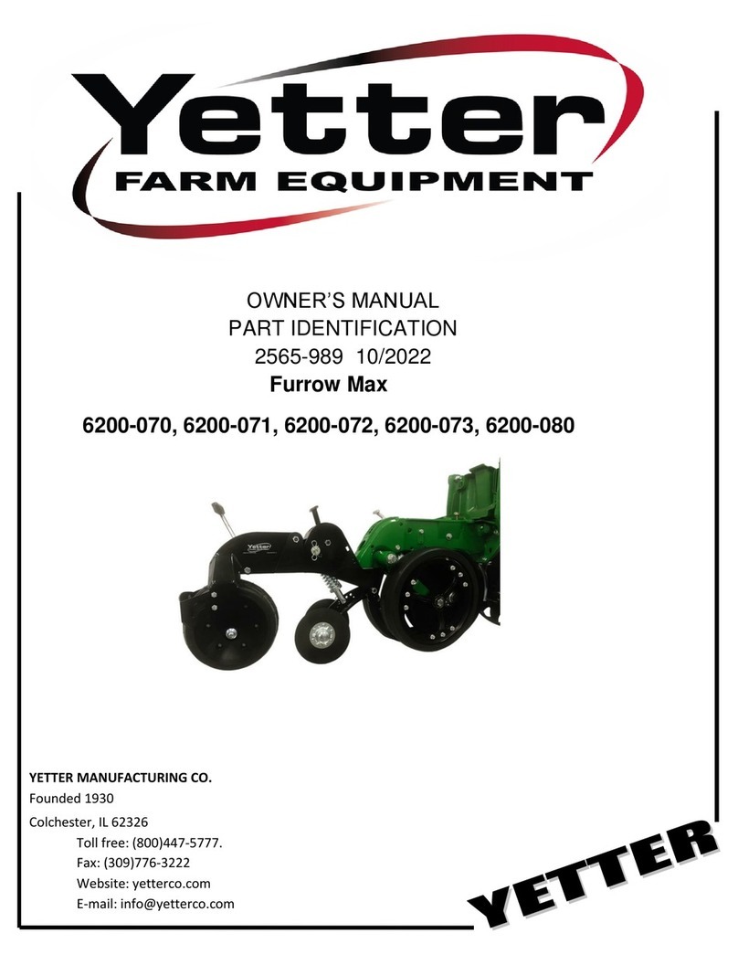 Yetter Furrow Max 6200-070 User manual