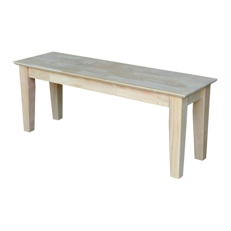 Unfinished Furniture of Wilmington SHAKER BENCH BE-47S User manual Unfinished Furniture of Wilmington SHAKER BENCH BE-47S User manual