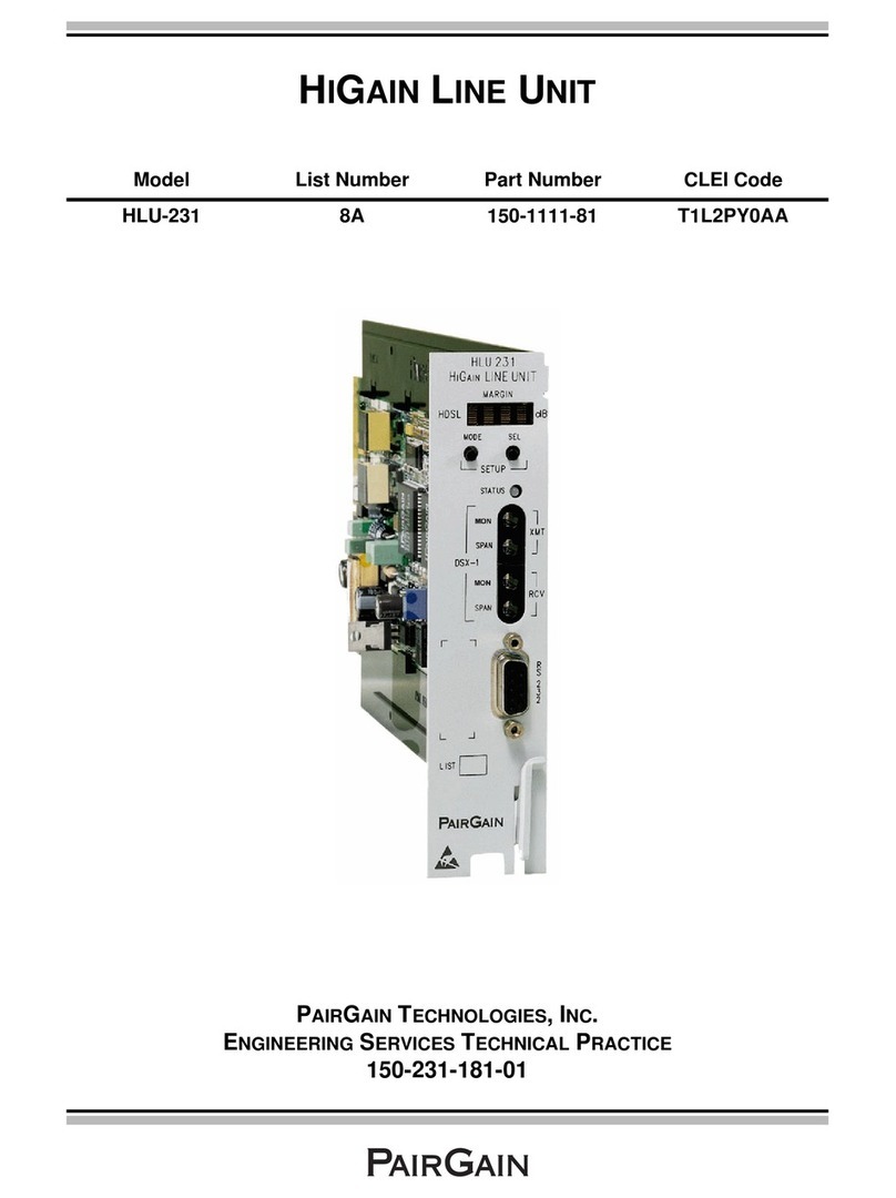 PairGain T1L2PY0AA manual