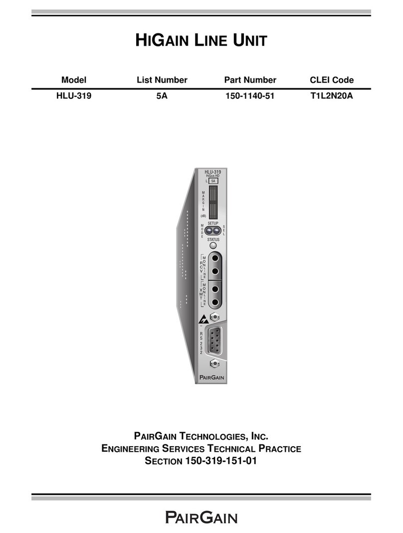 PairGain 150-1140-51 User manual