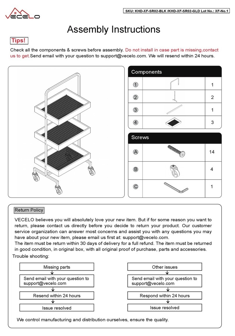 VECELO KHD-XF-SR02-BLK Assembly instructions