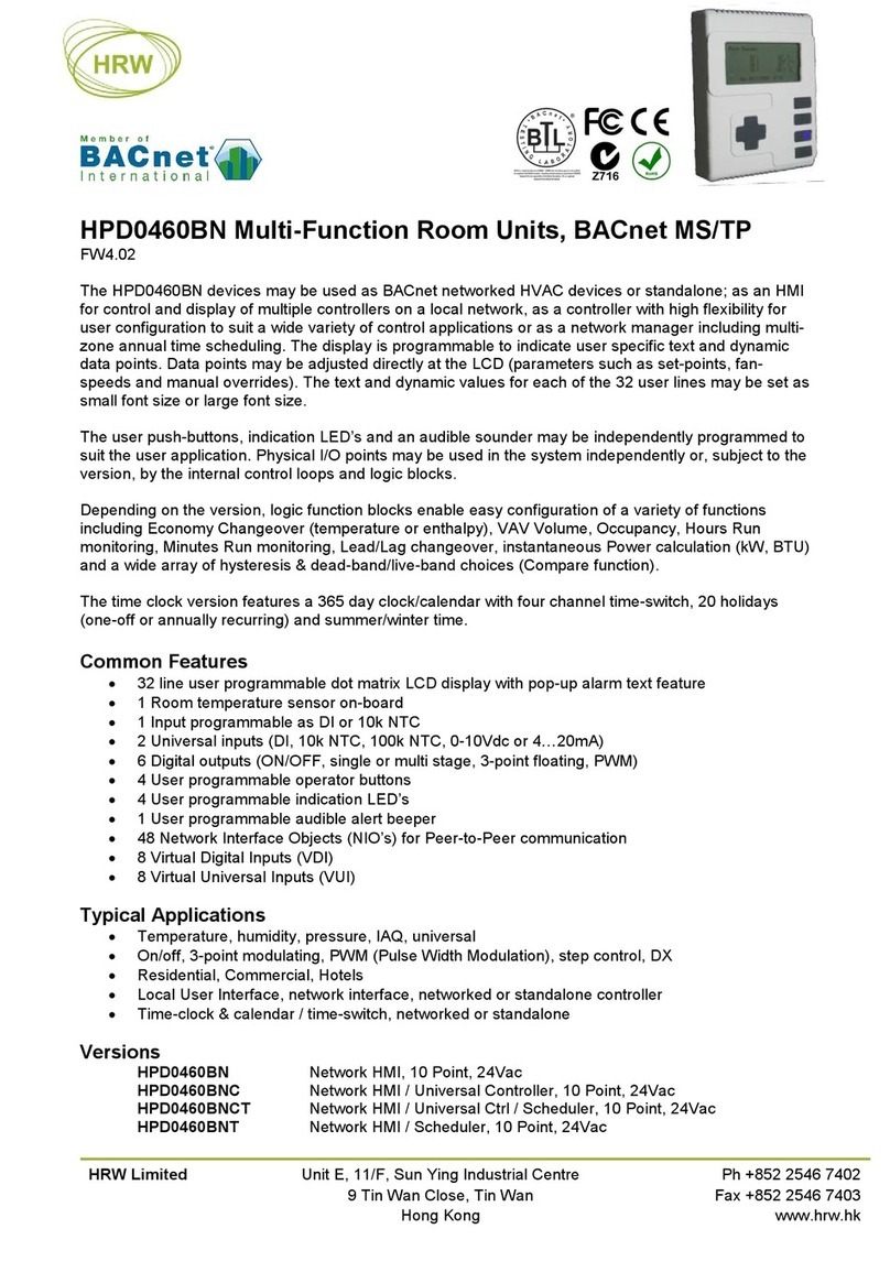 HRW HPD0460BN manual