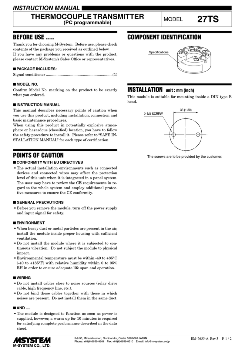 M-system 27TS User manual