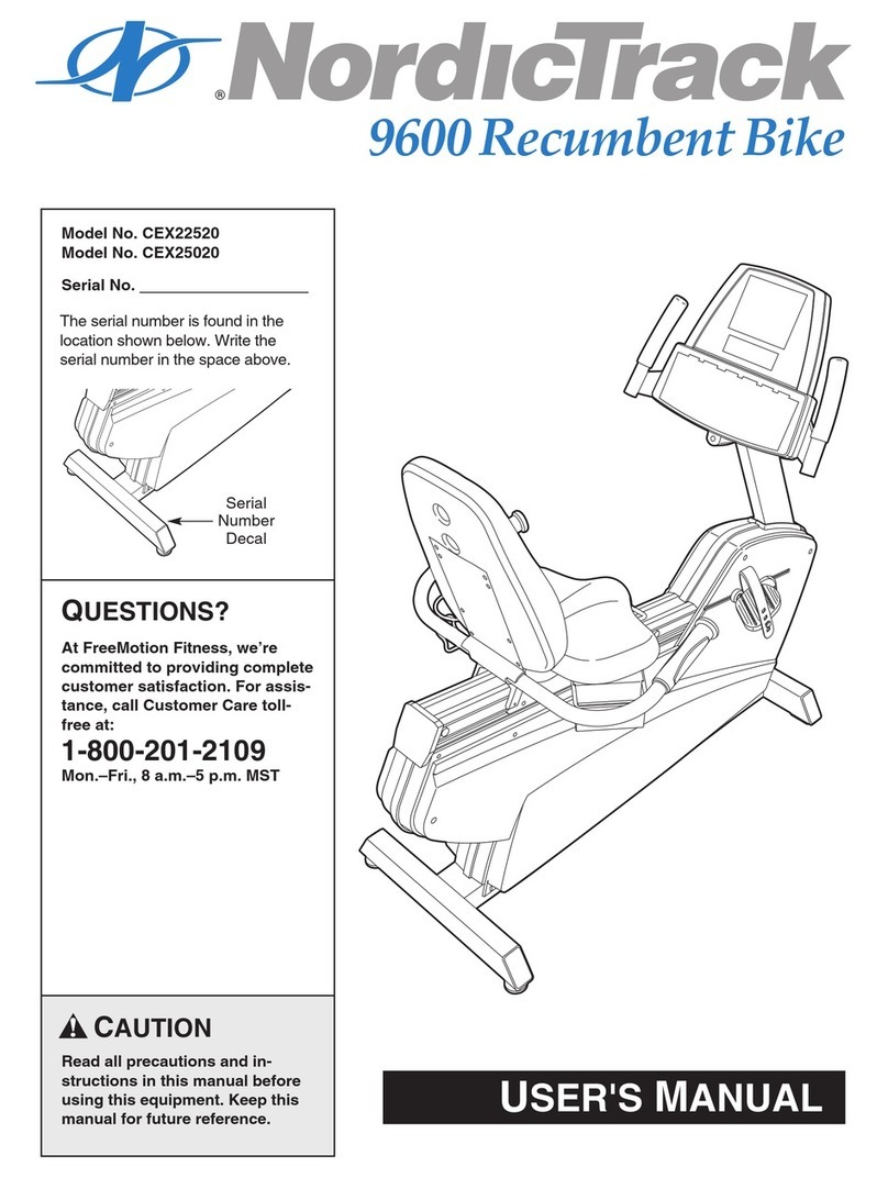 NordicTrack CEX22520 user manual