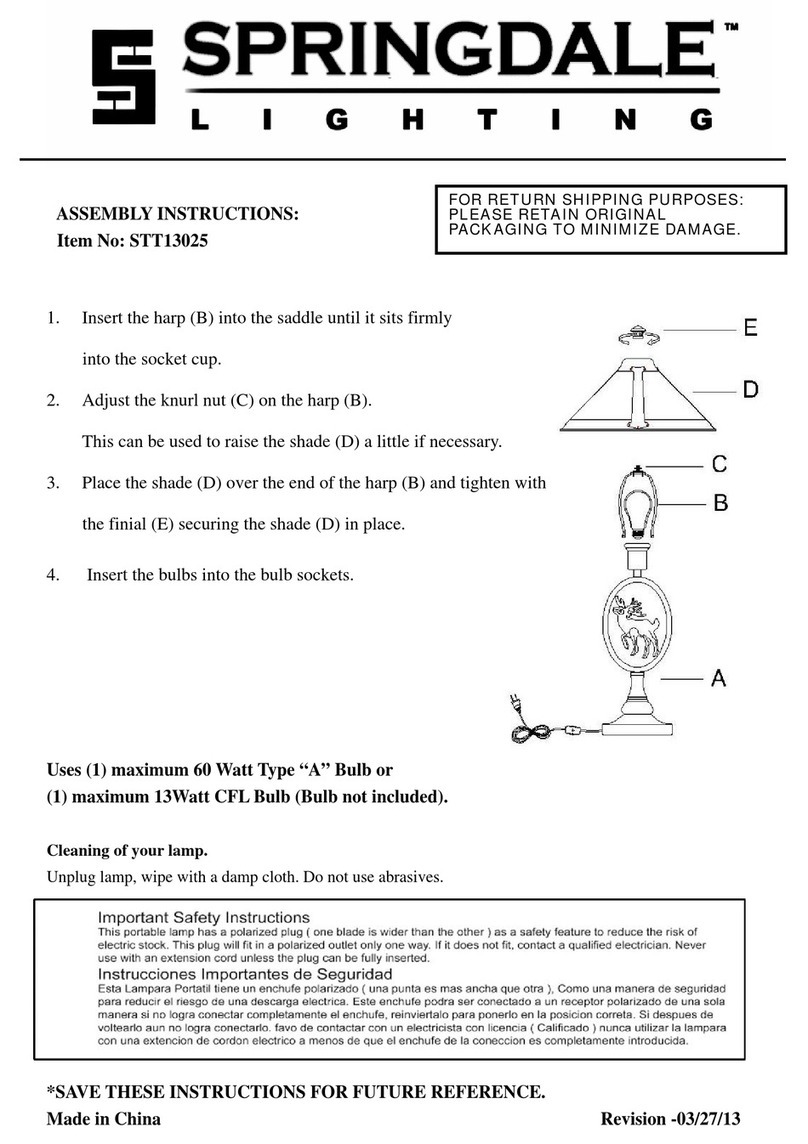 Springdale Lighting STT13025 Assembly instructions