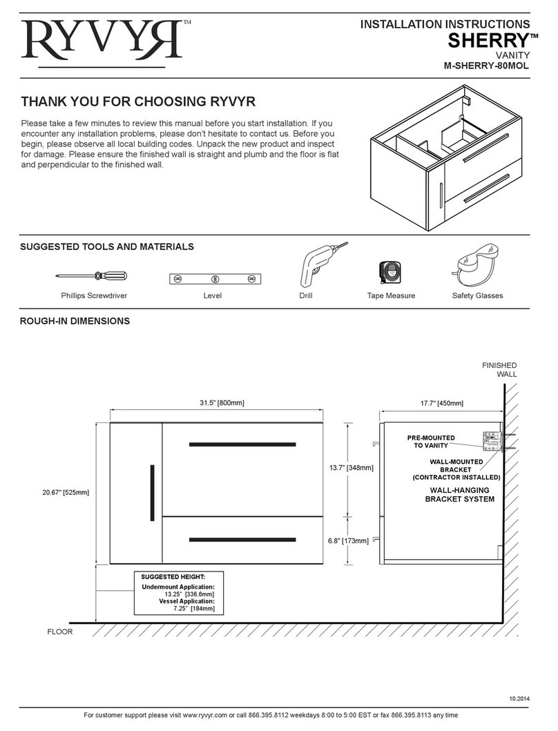 Ryvyr SHERRY M-SHERRY-80MOL User manual