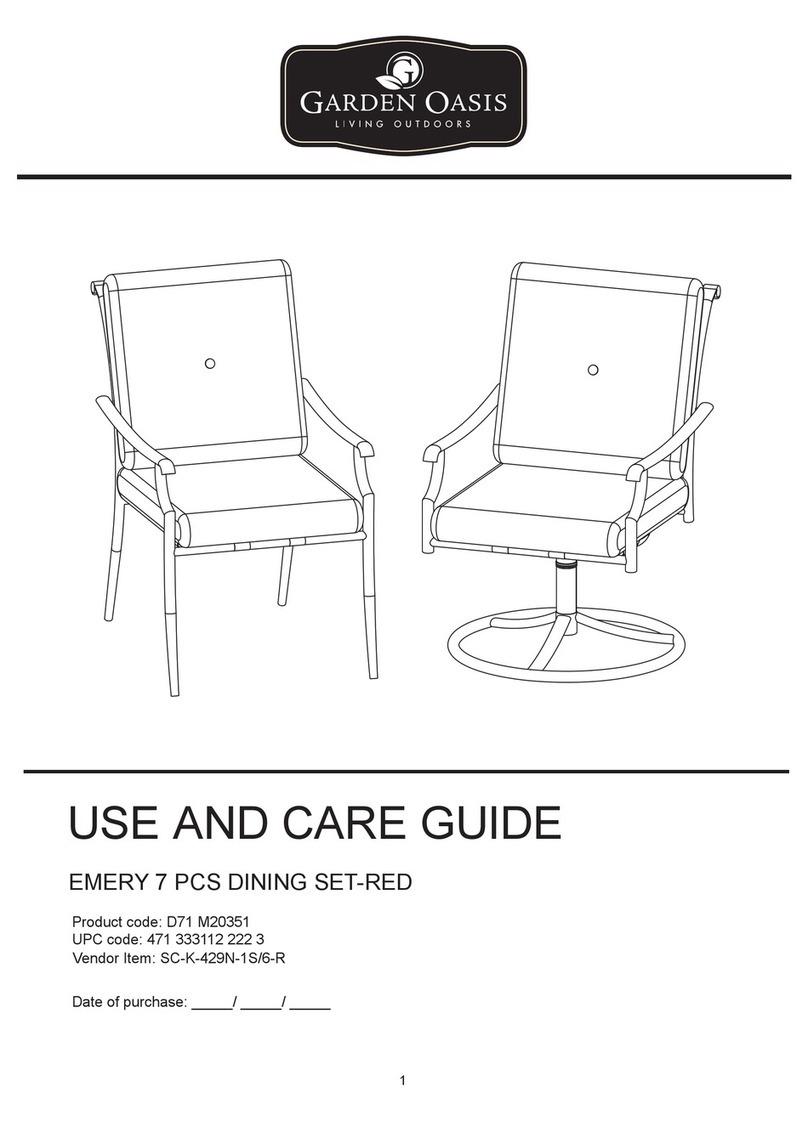 Garden Oasis EMERY D71 M20351 Use and care guide