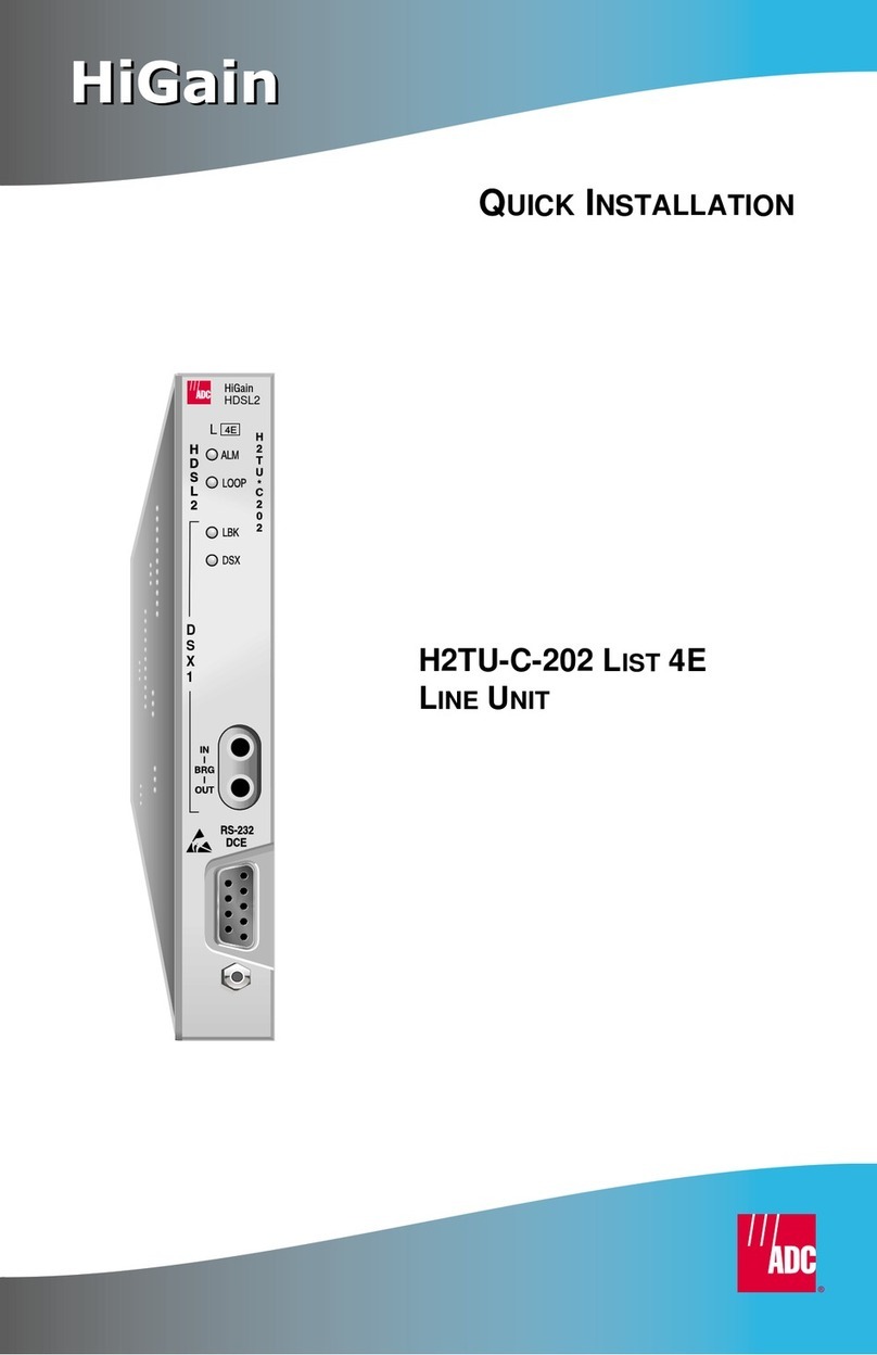 ADC H2TU-C-202 Quick installation