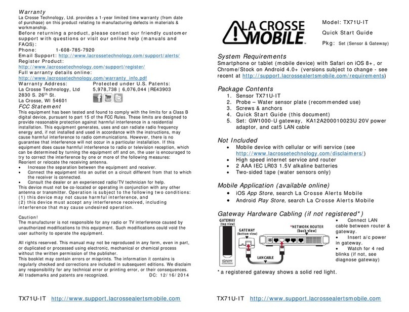 La Crosse TX71U-IT User manual