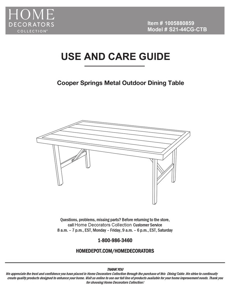 Home Decorators Collection Cooper Springs S21-44CG-CTB Use and care guide