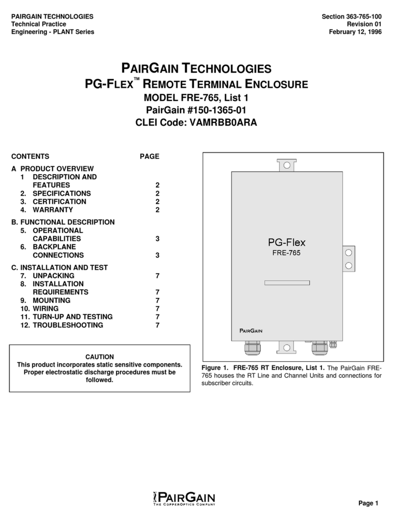 CopperOptics PairGain PG-Flex FRE-765 List 5 manual