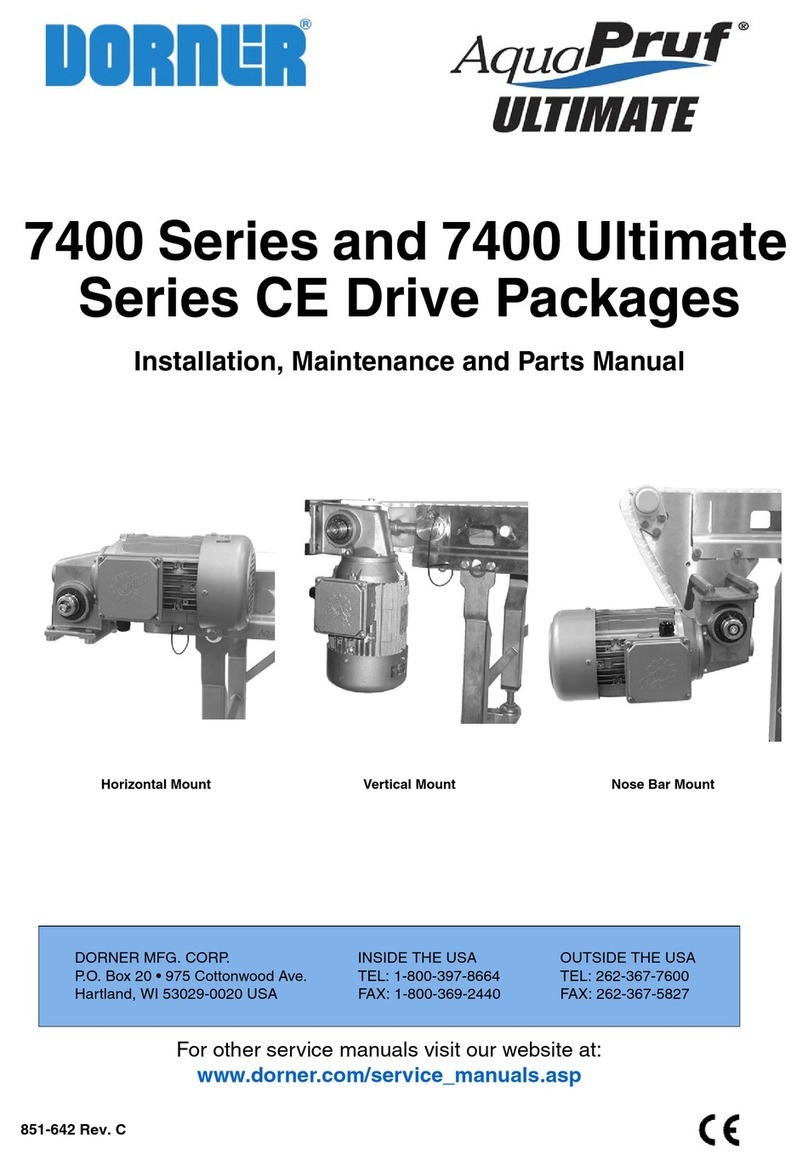 Dorner AquaPruf 7400 Ultimate CE Series User manual Dorner AquaPruf 7400 Ultimate CE Series User manual