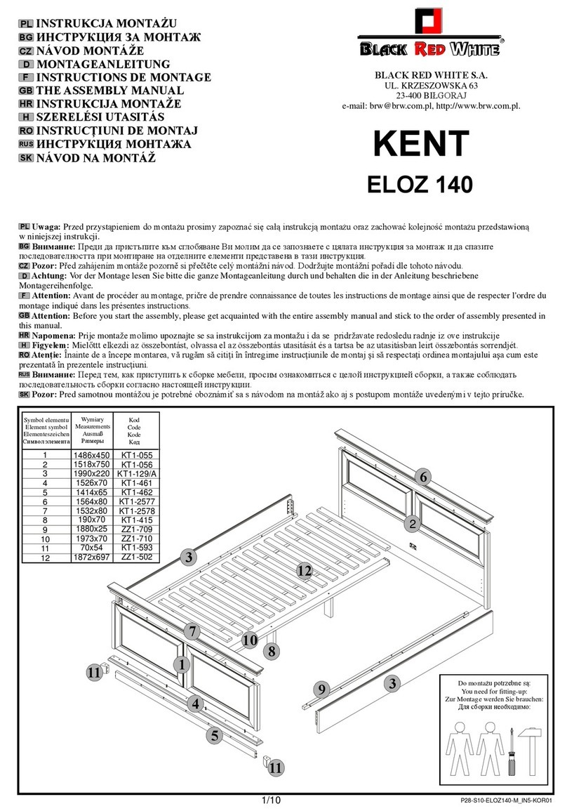 BLACK RED WHITE KENT ELOZ 140 Assembly manual BLACK RED WHITE KENT ELOZ 140 Assembly manual