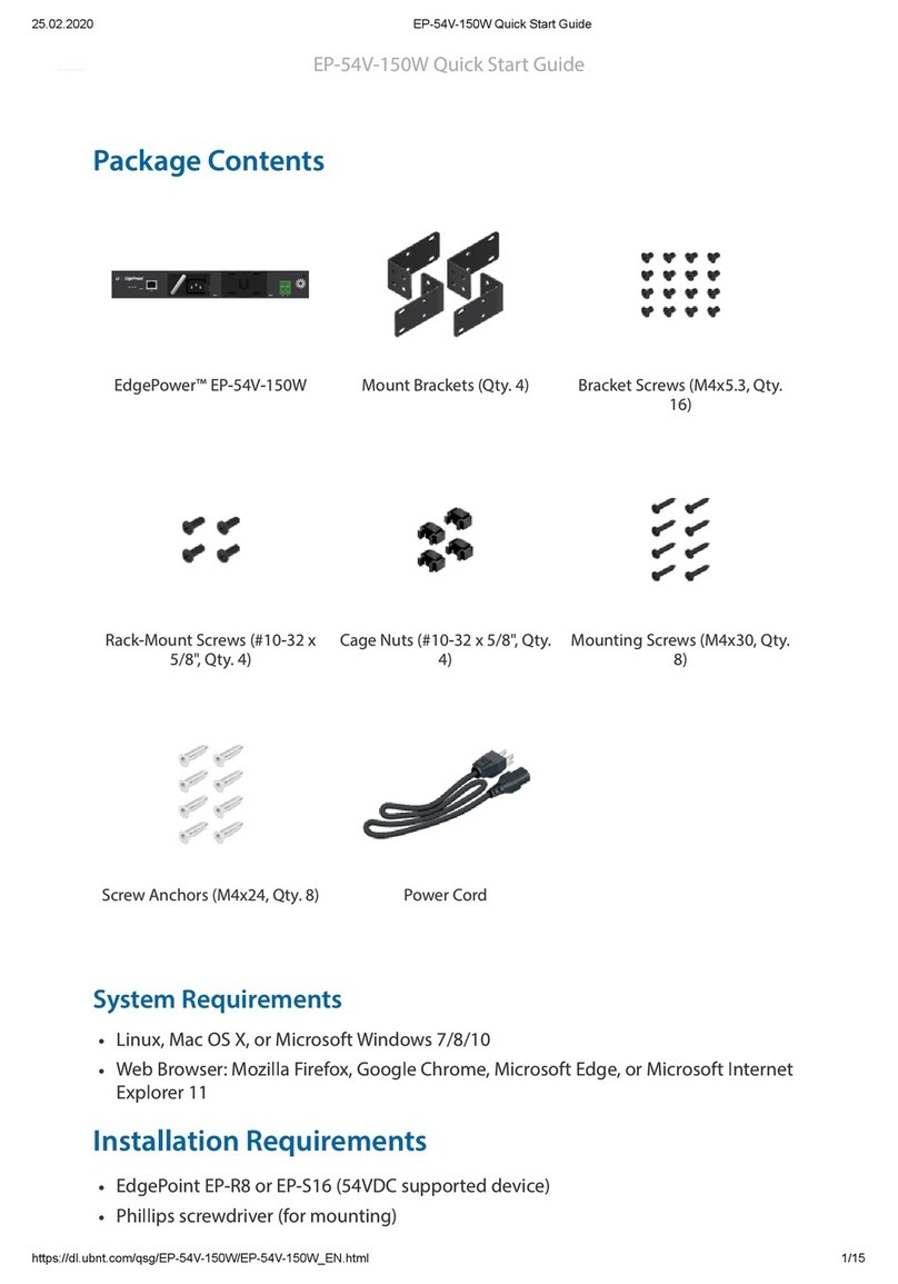 Ubiquiti EdgePower EP-54V-150W quick start guide Ubiquiti EdgePower EP-54V-150W quick start guide