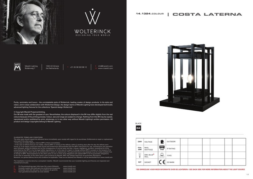 Maretti WOLTERINCK COSTA LATERNA 14.1324.04 Mounting instructions