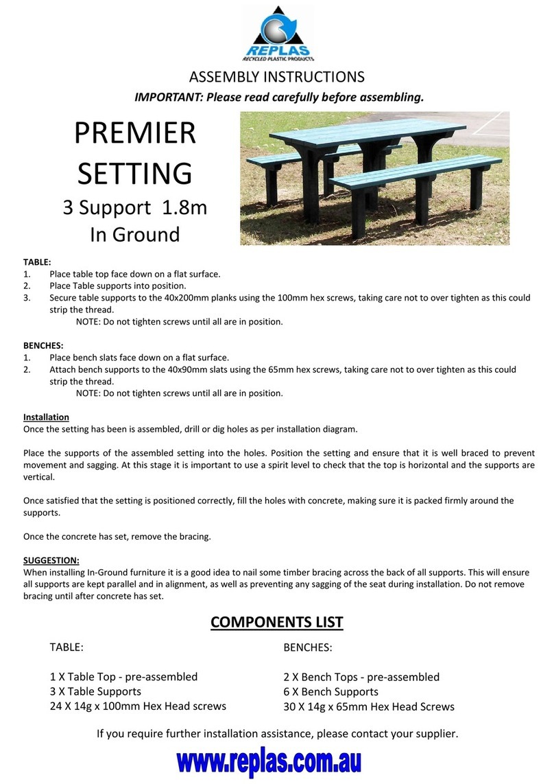 Replas PREMIER SETTING User manual Replas PREMIER SETTING User manual
