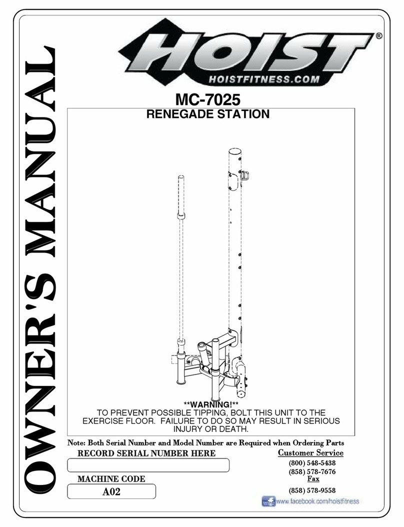 Hoist Fitness MC-7025 owner's manual