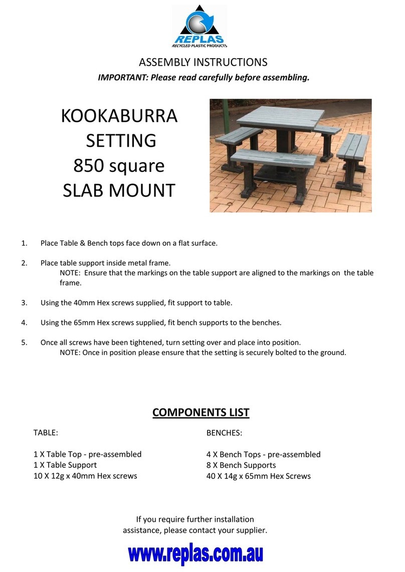Replas KOOKABURRA SETTING User manual Replas KOOKABURRA SETTING User manual